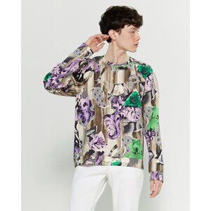 VERSACE MENS SWEATSHIRT PRINTED PULLOVER SWEATER TOP CREW NECK sz XL